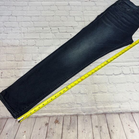 True Religion Men Rocco Relaxed Skinny Jeans Size 36 36x33 Blue Denim C068 -24 - Picture 6 of 16